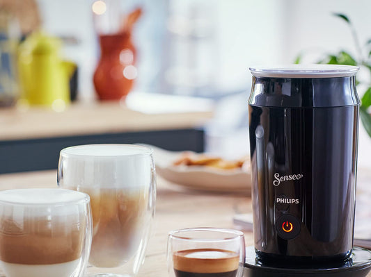 Milchaufschäumer elektrisch – Heiß & Kalt, Antihaft, 0.12 L, 500W, Schwarz ☕️